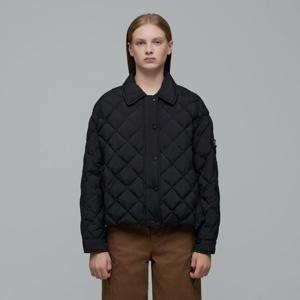 내셔널지오그래픽 N244WPD010 여성 엘크 카라 패딩 숏 점퍼 CARBON BLACK