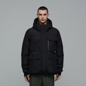 내셔널지오그래픽 N244MDW380 아틀라스 윈드스토퍼 아웃포켓 구스 다운 점퍼 CARBON BLACK