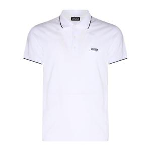 에르메네질도제냐 자수 로고 반팔 폴로 티셔츠 E7358A5 B746N00
