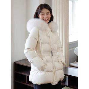 올리브데올리브 (OP4WMA650) 폭스퍼탈부착 벨티드구스다운 OLIVE  DES  OLIVE