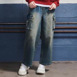 에꼴리에 HC33 카고 와이드 빈티지워싱진 24D5259