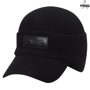 [핑골프][양말증정]남성 사각 로고 니트 볼캡 111D4CP402_BK