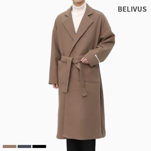 [빌리버스]빌리버스 남성 롱코트 울 혼방 싱글 로브 코트 BYM008