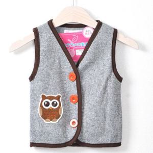 부엉이 아동 니트조끼 니트 기모 유아조끼 상의