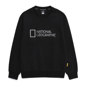 내셔널지오그래픽 N251USW911 폴하스 빅로고 베이직핏 맨투맨 BLACK