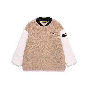 내셔널지오그래픽키즈 N204KFT020 소매배색 FLEECE F-ZIP BEIGE