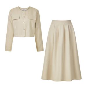 FOCUS  솔리드트위드자켓+플레어스커트SET PBVFF5S1JK1011