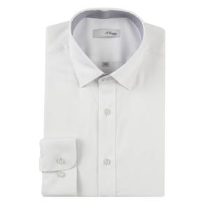 [듀퐁]25년 SS 신상 슬림핏 스냅카라 스트레치 솔리드 긴팔셔츠 -SE5SM21LS304SWH(화이트)