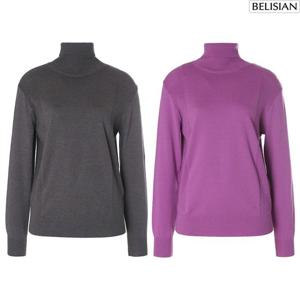 [벨리시앙]여성 비스코스 하이넥 긴팔 니트 KT4432