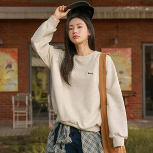 [저스트원] [JUST BETTER] 샌드 베러자수 나그랑 맨투맨-4계절/기모 선택가능