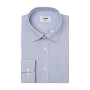 [레노마(셔츠)]평직스트레치 핀스트라이프 긴소매 슬림핏 셔츠 RPSSL0154BU