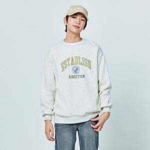 [소이] 남자 가을이월 오트밀칼라레터링맨투맨티(25S1404)