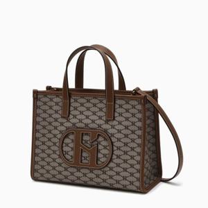 [헤지스ACC] 시그니처 패턴 카키 토트 겸 숄더백 M HIBA5E118K2