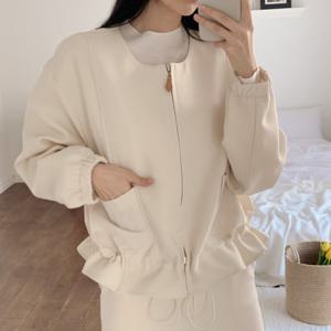 샵앤) 봄신상 국산 여성 노카라 데일리 정장 자켓 집업 점퍼 SIU-WJP-4184-크림