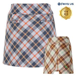 [페라어스]페라어스 여성 국산 사선 체크 골프 스커트 ASS5YE427