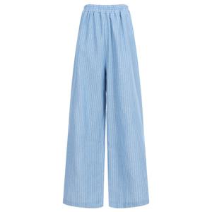 샵앤) 여성 허리밴딩 스트라이프 일자 와이드 팬츠 NTT-WPT-20304-연청