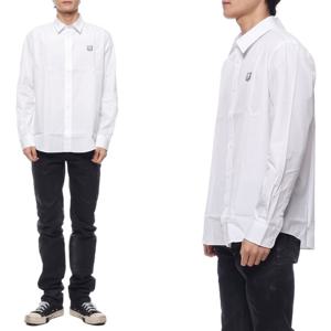 [메종키츠네] 24SS 남성 볼드 폭스헤드 패치 셔츠 (MM00412WC0026 P100 24S)