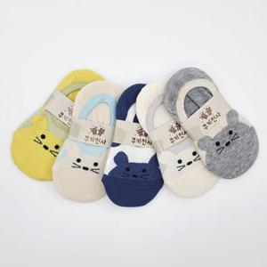 유아양말 국내산 아동덧신 캐릭터덧신 키즈삭스 찍찍 5켤레묶음