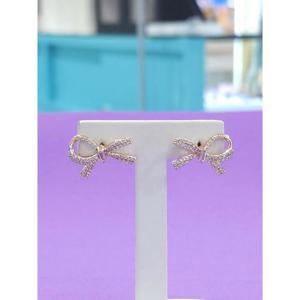 로뎀 세이브존05 Elegance 리본 은침 귀걸이1 RD24030109