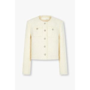 [지컷] 스팽글 라운드넥 트위드 자켓 7255110103