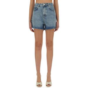 모스키노 하이웨이스트 프레이드 헴 코튼 쇼츠 03273217 1295