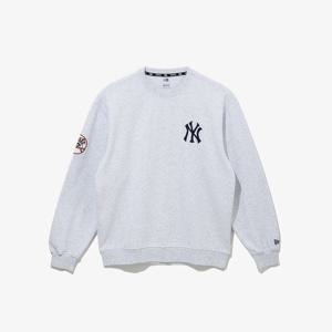 뉴에라 공용 MLB 뉴욕 양키스 팀 로고 맨투맨 헤더 그레이 14536464