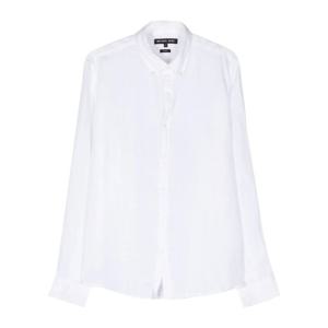 마이클코어스 화이트 버튼업 클래식 칼라 리넨 셔츠 CS4400H4YT