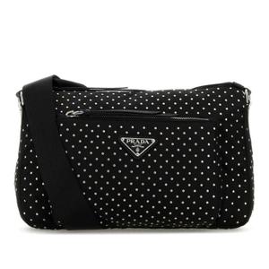 프라다 블랙 폴카 도트 어드저스터블 크로스바디 백 1BC2352HGV
