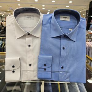 [레노마셔츠]긴소매 필라필 스판 배색 슬림셔츠 ROFSL1406_JJ