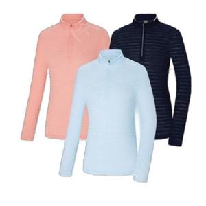 콜핑 HC03 여성 스트라이프 시원한원단 기본 집업티셔츠 KVT0842W