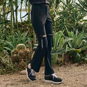 [챌린저] 여성 스트레치 슬릿 부츠컷 팬츠 블랙