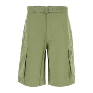 메종키츠네 라이트웨이트 그린 코튼 버뮤다 쇼츠 OM01405WW9026