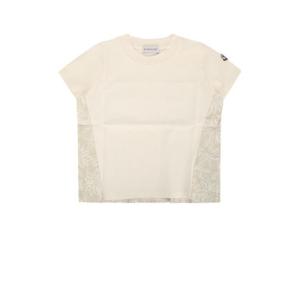 몽클레어 주니어 키즈 화이트 반팔 티셔츠 8C0003883907 050