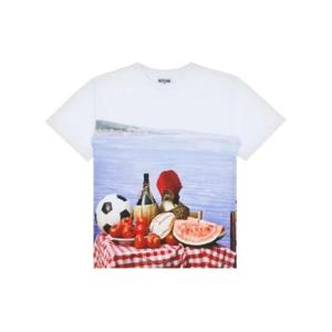 모스키노 반팔 티셔츠 251ZZ07020241 1001 White