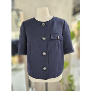 [ZOOC]쥬크 라운드넥 크롭 반팔 자켓 (Z242MSF103)