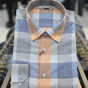 [크로커다일남성]리넨체크긴팔남방 CDAABWS141465_IC