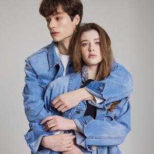 아가타 프렌치 와펜 데님 트러커 청자켓 AGT145-201