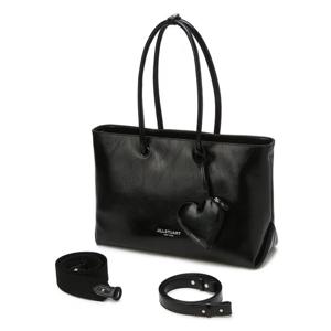 [하트양말증정]블랙 글로시 레더 숄더 및 크로스백JABA5E761BK