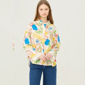 [베네통] 프린트 블라우스 BABLF9511