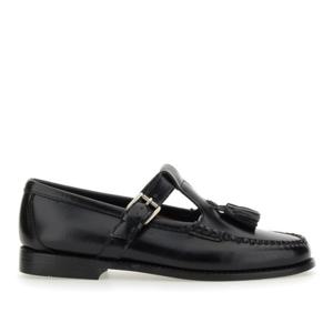 바스 블랙 버클 디테일 메리 제인 로퍼 BA41032 000