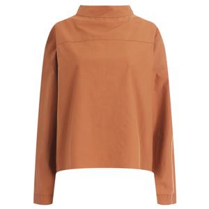 샵앤) 여성 터틀 라인 퍼프 긴팔 무지 블라우스 SML-WBL-12127-카멜-z