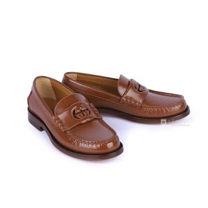 구찌 GG 인터로킹 여성 로퍼 카멜 738676 17X00 2535