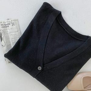 샵앤) 여성 Y단추 루즈핏 니트 가디건 DGB-WCD-4305-블랙