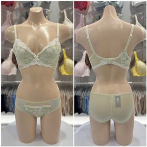 [비너스] (VBR1806C+VPT1806H) 하루종일 편안한 착용감 그린가드닝 몰드브라 노라인팬티 세트