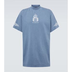 발렌시아가 Burning Unity 코튼 저지 티셔츠 P00948317