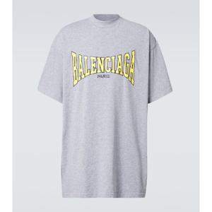 발렌시아가 오버사이즈 코튼 저지 티셔츠 P00971223