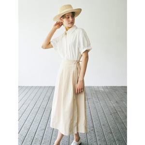 [올리브데올리브] OH4MO596 셔츠형 반오픈 플리츠 원피스