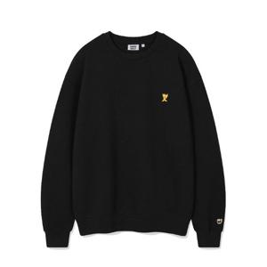 와키윌리긴팔티 KQJ WA2501CR01BK 시그니처 키키 와펜 맨투맨 블랙