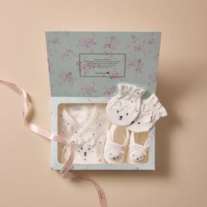 [밍크뮤]밍크배내저고리.손싸개.덧신3종SET 3117000017.00818 [백일/돌/출산선물]ka