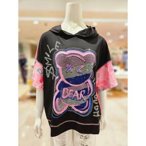 [르니앤맥코이]곰돌이 후드 티셔츠 MM04TS410HJY